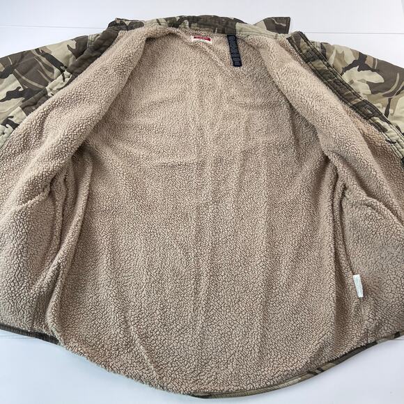 Wrangle Vintage Camo Sherpa Lined Shirt Jacket Men's size Medium Y2K - Picture 7 of 7